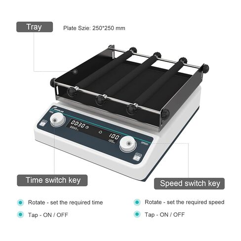 JOANLAB Digital Lab Orbital Shaker Mixer,0-200rpm Adjustable, Timed and Continuous Modes,Orbital Rotator Shaker in Kuwait