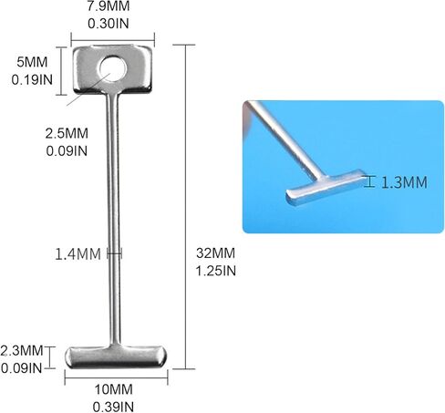 300Pcs 1/16" Replacement Steel for Flooring Wall Tile Leveling 1.4mm Leveler Replaceable Pin Reusable in Saudi Arabia