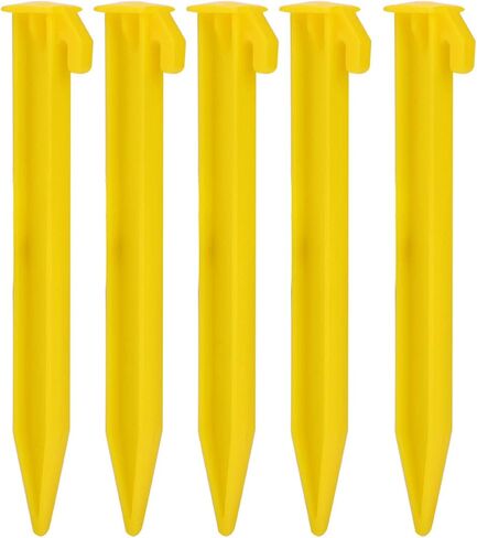 5PCS Lightweight Nylon Peg Ground Nails, Sturdy and Durable, Easy to Carry, Suitable for Sandbeach, Earth Floor, with Support for Tent Connection in Saudi Arabia