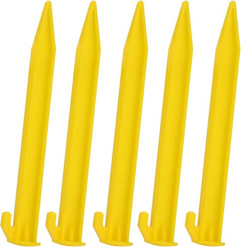 5PCS Lightweight Nylon Peg Ground Nails, Sturdy and Durable, Easy to Carry, Suitable for Sandbeach, Earth Floor, with Support for Tent Connection in Saudi Arabia