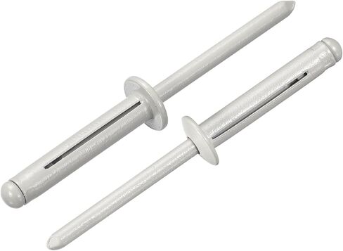 uxcell 100Pcs 3/16"x1" Aluminum Round Head Tri Grip Rivets, Tri Grip Rivets Assortment Bulb Style Rivets for DIY, Sheet Metal, Automotive Repairs, Furniture, Marine Boat (Grey) in Saudi Arabia