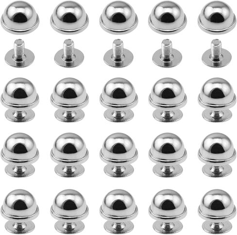 yyangz 20PCS 10mm Zinc Alloy Cap Nails White Solid Round Head Leather Rivets Leather Goods Hardware Accessories for Handbags Belts Bags Shoes Apparel in Saudi Arabia