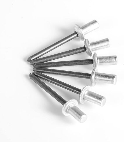 100pcs 3/16" x 1/2" Closed End Aluminum Blind Rivets with Steel Mandrel, 4.8 x 12mm Pop Rivets in Kuwait