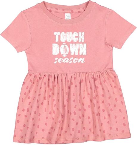 Inktastic Touchdown Season- فستان كرة القدم للأطفال in Kuwait
