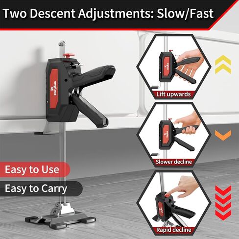 رافعة ذراع موفرة للعمالة، قطعتان، مصاعد أثاث من الفولاذ المقاوم للصدأ مع نزول مزدوج السرعة، رافعة أثاث يدوية لسهولة تركيب الخزانة والأرضيات in Kuwait