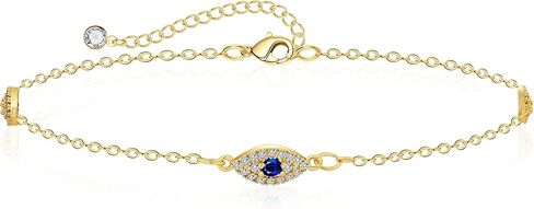 أساور كاحل الذهب/الكاحل من النساء الذهب/الفضة اللطيف النجمة الزركونيا الزركونيا شيطان العيون اللانهائية سحر القمر الصناعي الفوار سلسلة الصيف شاطئ القدم الهدايا لها المجوهرات لها in Kuwait