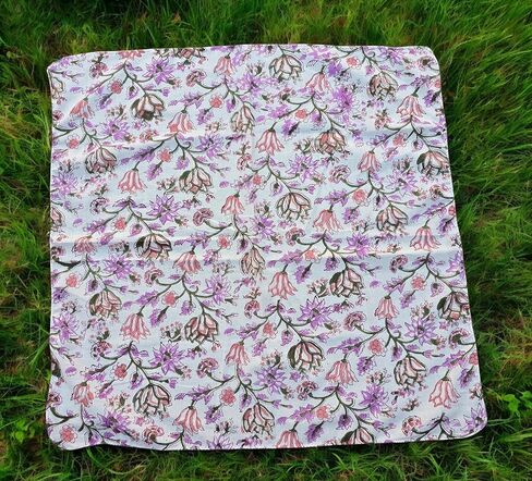 Cotton Neckerchief HandBlock Print Bandanas Handmade Bandanas For Men and Women FaceMask Multi-purpose Napkins 20"x20" Inch Bandana (6) in Saudi Arabia