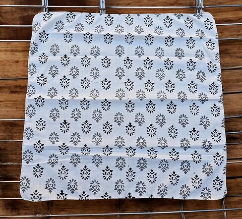 Cotton Neckerchief HandBlock Print Bandanas Handmade Bandanas For Men and Women FaceMask Multi-purpose Napkins 20"x20" Inch Bandana (6) in Saudi Arabia