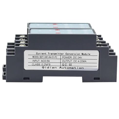 1PCS Ac Current Transmitter Din Rail Current Sensor AC5A 10A Input 4-20mA 0-10V 0-5V Output DC24V DC12V(AC 0-2A,4-20mA) in Saudi Arabia