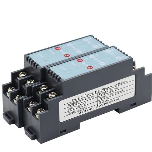 1PCS Ac Current Transmitter Din Rail Current Sensor AC5A 10A Input 4-20mA 0-10V 0-5V Output DC24V DC12V(AC 0-2A,4-20mA) in Saudi Arabia
