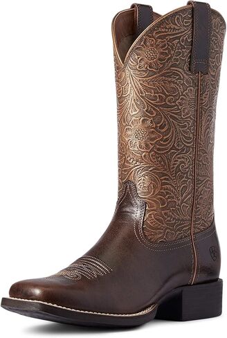 ARIAT Women's Round Up Square Toe Western Boot, Ready Russet, 6.5 Wide in Saudi Arabia