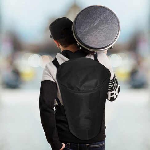 Tbest Djembe Drum Carry Case Soft Gig Backpack, Portable Waterproof Black Shoulder African Drum Carry Backpack Musical Instrument Accessory in Saudi Arabia