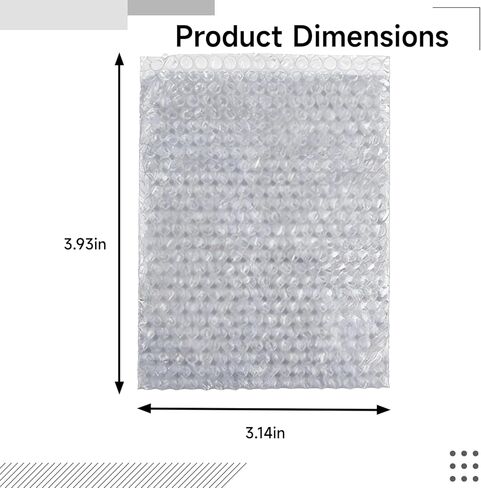 500 قطعة من أكياس تغليف الفقاعات مقاس 3.1 × 3.9 بوصة، أكياس حماية شفافة مقاومة للصدمات، عبوة مقاومة للماء، طبقة واحدة، شريط مزدوج الحواف in Kuwait