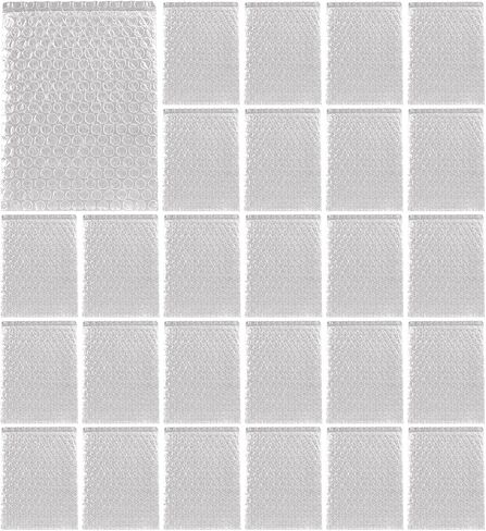 أكياس تغليف وسادة فقاعية مزدوجة الجدار للشحن، 100 قطعة، 7.9 × 9.8 في أكياس شفافة، سميكة مقاومة للصدمات in Kuwait