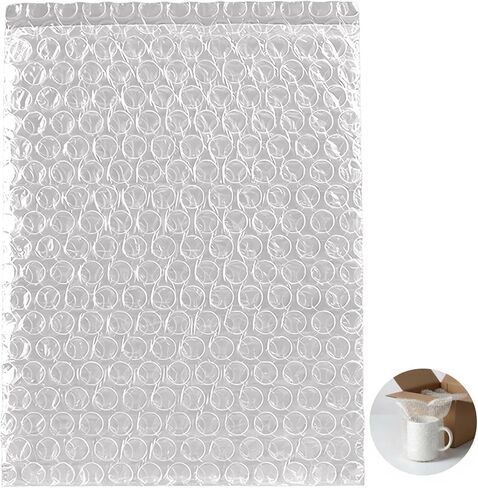 أكياس تغليف وسادة فقاعية مزدوجة الجدار للشحن، 100 قطعة، 7.9 × 9.8 في أكياس شفافة، سميكة مقاومة للصدمات in Kuwait