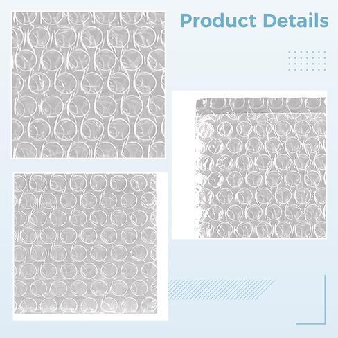 أكياس تغليف وسادة فقاعية مزدوجة الجدار للشحن، 100 قطعة، 7.9 × 9.8 في أكياس شفافة، سميكة مقاومة للصدمات in Kuwait