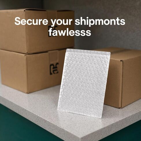 أكياس تغليف وسادة فقاعية مزدوجة الجدار للشحن، 100 قطعة، 7.9 × 9.8 في أكياس شفافة، سميكة مقاومة للصدمات in Kuwait