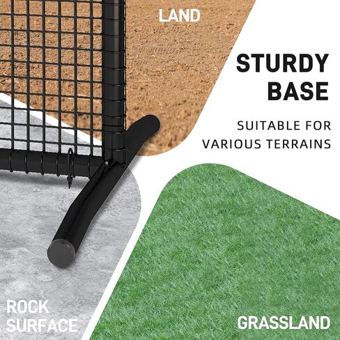 MR Professional Baseball Pitching Screen 10x10FT, Baseball Softball Pitching Net Protective Screen for Field, Large Steel Frame Square Fungo Screen for Training in Saudi Arabia