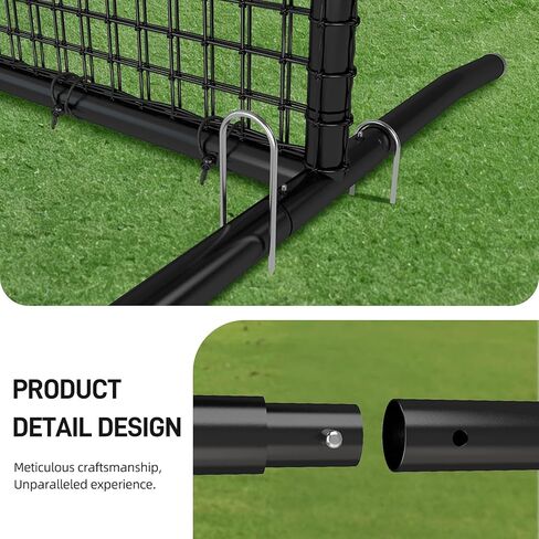MR Professional Baseball Pitching Screen 10x10FT, Baseball Softball Pitching Net Protective Screen for Field, Large Steel Frame Square Fungo Screen for Training in Saudi Arabia