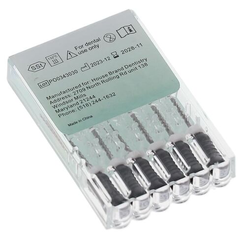 400116 HSB Endodontic K-Files 21mm #80 Black Stainless Steel 6/Pk in Saudi Arabia
