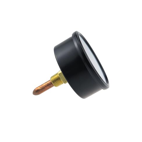 KUROKU مجموعة قياس الغلايات مقياس الضغط 60-320 4CFC6 2.5 بوصة قرص .25 بوصة اتصال ذكر NPT، طول الجذع 1.5 بوصة، ضغط 0-75 رطل لكل بوصة مربعة 70-320 درجة فهرنهايت، 20-160 درجة مئوية علبة قابلة للدوران مع مؤشر قابل للتعديل in Kuwait