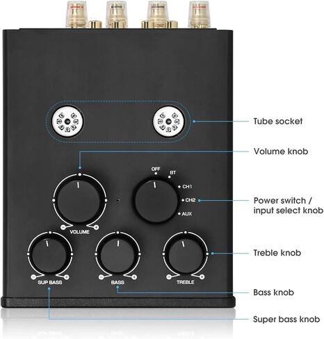 T6PRO HiFi TPA3255 Tube Amplifier JAN5654 Tube Power Amplifier 300W+300W with VU Meter in Saudi Arabia