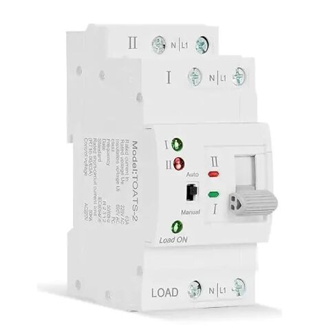 TOATS-2 Din Rail Dual Power Automatic Transfer Switch, 63A 420V AC, PC Class Electrical Selector with Auto Manual Mode, Fast Switching Under 75ms (4P 63A 220V) in Saudi Arabia