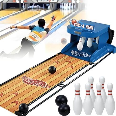 Indoor Electronic Bowling Game Console with LED Scoreboard, Automatic Reset, Lighting & Sound Effects - Fun for Kids & Adults, 3.5m/11ft Bowling Alley Sports Game in Saudi Arabia