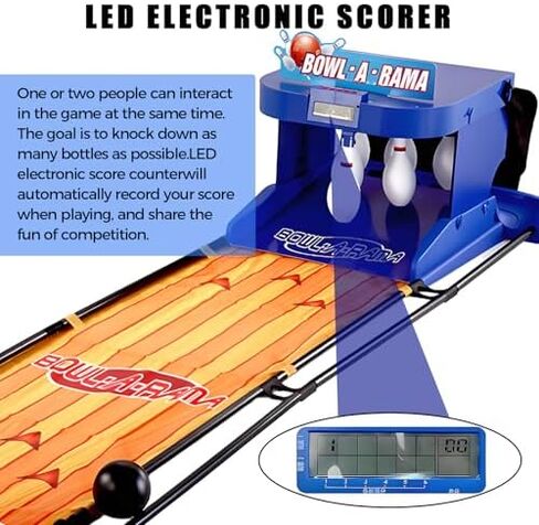 Indoor Electronic Bowling Alley Game for Kids & Adults - Automatic Reset, LED Lights & Realistic Sound - Fun Home Bowling Experience for Family Entertainment in Saudi Arabia