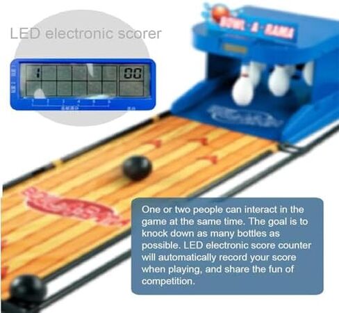 Indoor Electronic Bowling Alley Game - Portable Sports Console for Kids & Adults, LED Scoreboard, Automatic Ball Reset, Realistic Sound Effects & Lights (3.5m) in Saudi Arabia