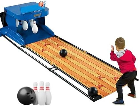 LED Electronic Bowling Alley Game Set for Kids & Adults - Automatic Reset, Sound Effects, Interactive Lighting - Perfect Indoor Fun & Family Entertainment in Saudi Arabia