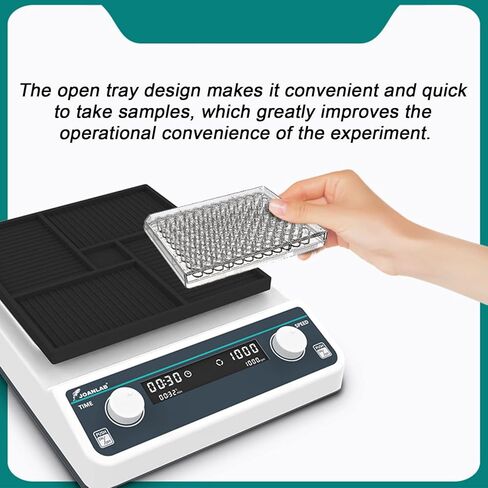 Microplate Shaker, Adjustable Speed 500-1200 RPM, Digital Display for 96-Well Plates, Ideal for Elisa and Cell Culture Applications in Saudi Arabia