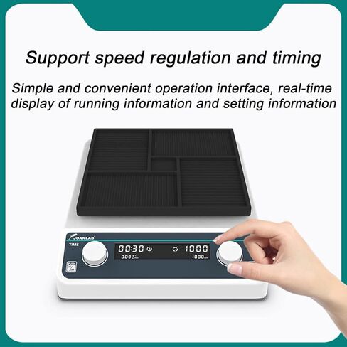 Microplate Shaker, Adjustable Speed 500-1200 RPM, Digital Display for 96-Well Plates, Ideal for Elisa and Cell Culture Applications in Saudi Arabia