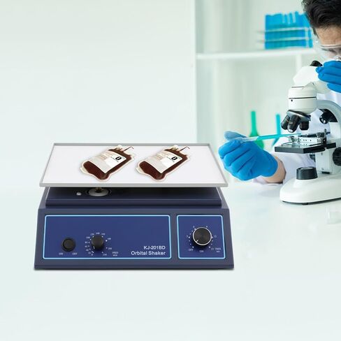 شاكر مداري رقمي، 110 فولت 10 واط، شاكر دوار أفقي محمول مع مؤقت، سرعة قابلة للتعديل 0-210 دورة في الدقيقة، مذبذب مداري مختبري مع وسادة غير قابلة للانزلاق، مذبذب مختبر للمختبرات والمدارس in Kuwait