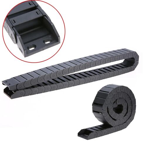 2PCS 18x37mm R38 Length 1M Plastic Semi Closed Cable Drag Chain Wire Carrier in Saudi Arabia