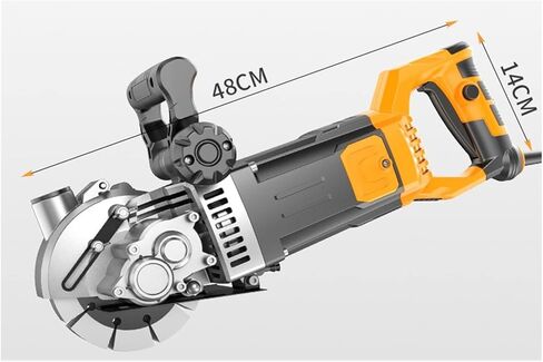Wall Grooving Machine 4800W Electric Wall Chasing Cutting Machine Wall Slotting Machine Steel Concrete Circular Saw Power Tool for Cutting Slotting Marble Concrete Grooves in Saudi Arabia