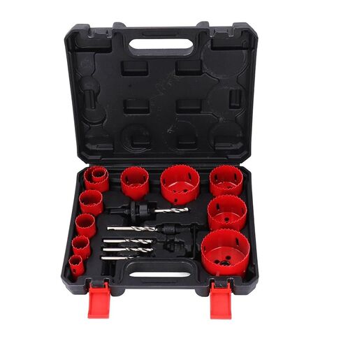 FLEXMAN 18 Pieces Set Metal Hole Saw Kit, Bimetal Concrete Hole Saw Kit with Mandrels Bits Screw Hole Saws, Hole Saw Set for Cutting Holes in Thin Metal, Hardwood, PVC Board in Saudi Arabia
