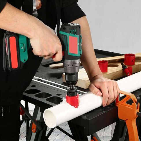 FLEXMAN 18 Pieces Set Metal Hole Saw Kit, Bimetal Concrete Hole Saw Kit with Mandrels Bits Screw Hole Saws, Hole Saw Set for Cutting Holes in Thin Metal, Hardwood, PVC Board in Saudi Arabia