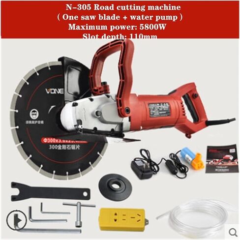 Wall Grooving Machine Electric Wall Chaser Groove Cutting Machine Wall slotting machine Steel Concrete cutting machine 5.5KW + 6.0KW for Cutting Slotting Marble Concrete Grooves (Color : Set5) in Saudi Arabia