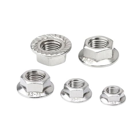 10 قطعة 3/8-24 صواميل شفة مسننة، 304 الفولاذ المقاوم للصدأ 18-8، صواميل قفل سداسية للاستخدام الصناعي والمنزلي in Kuwait