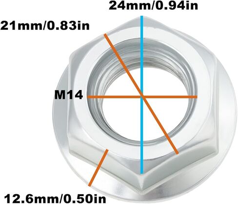 4x M14 Zinc Flywheel Flange Nut 90201-878-003 Compatible with Honda GX160 GX200 5.5HP 6.5HP Engines in Saudi Arabia