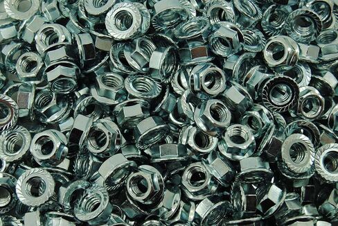 (400) Serrated Flange 3/8-16 Hex Lock Nuts - Zinc Plated in Saudi Arabia