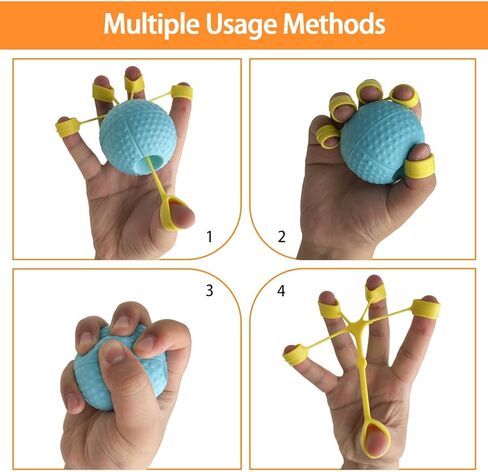 Hand Exercise Ball Squeeze Balls for Hand Therapy Finger Extension Exerciser Finger and Wrist Strengthener, Hand Grip Strengthener for Elderly, Weak Hand, Arthritis, Stroke, Carpal Tunnel in Kuwait