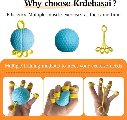 Hand Exercise Ball Squeeze Balls for Hand Therapy Finger Extension Exerciser Finger and Wrist Strengthener, Hand Grip Strengthener for Elderly, Weak Hand, Arthritis, Stroke, Carpal Tunnel in Kuwait
