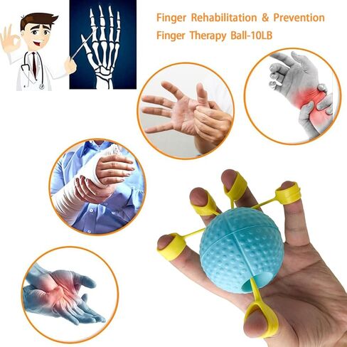 Hand Exercise Ball Squeeze Balls for Hand Therapy Finger Extension Exerciser Finger and Wrist Strengthener, Hand Grip Strengthener for Elderly, Weak Hand, Arthritis, Stroke, Carpal Tunnel in Kuwait