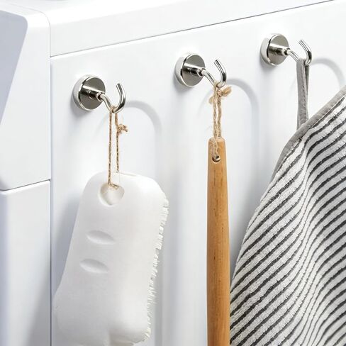 8pcs Heavy Duty Magnetic Hooks, Earth Magnets with Hook for Refrigerator and Doors, Extra Strong Cruise Hook for Hanging, Magnetic Hanger for Cabins, No Drilling in Saudi Arabia