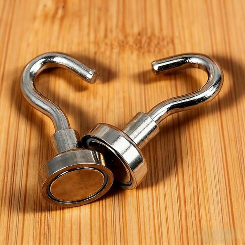 8pcs Heavy Duty Magnetic Hooks, Earth Magnets with Hook for Refrigerator and Doors, Extra Strong Cruise Hook for Hanging, Magnetic Hanger for Cabins, No Drilling in Saudi Arabia