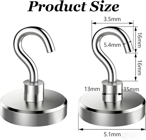 8pcs Heavy Duty Magnetic Hooks, Earth Magnets with Hook for Refrigerator and Doors, Extra Strong Cruise Hook for Hanging, Magnetic Hanger for Cabins, No Drilling in Saudi Arabia