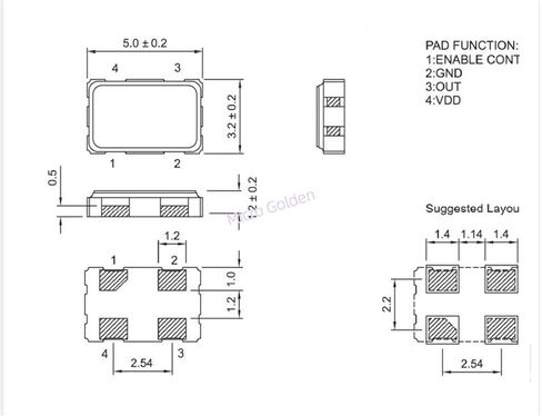 (5 قطعة) 34 متر 34 ميجا هرتز 34.000 ميجا هرتز 5032 SMD مذبذب كريستال نشط 4PIN OSC 5.0*3.2 مللي متر مذبذب كريستال مذبذب الساعة 34.000 متر in Kuwait