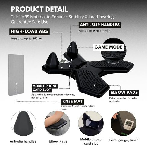 Plank Board,Wobble Balance Board for Core Workout,Push Up Board With Smart Phone Holder,Portable Pushup Board Training Equipment, Gym Accessories for Men & Women in Saudi Arabia